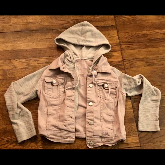 Pink Jacket. Zip up/button up. - Picture 1 of 2